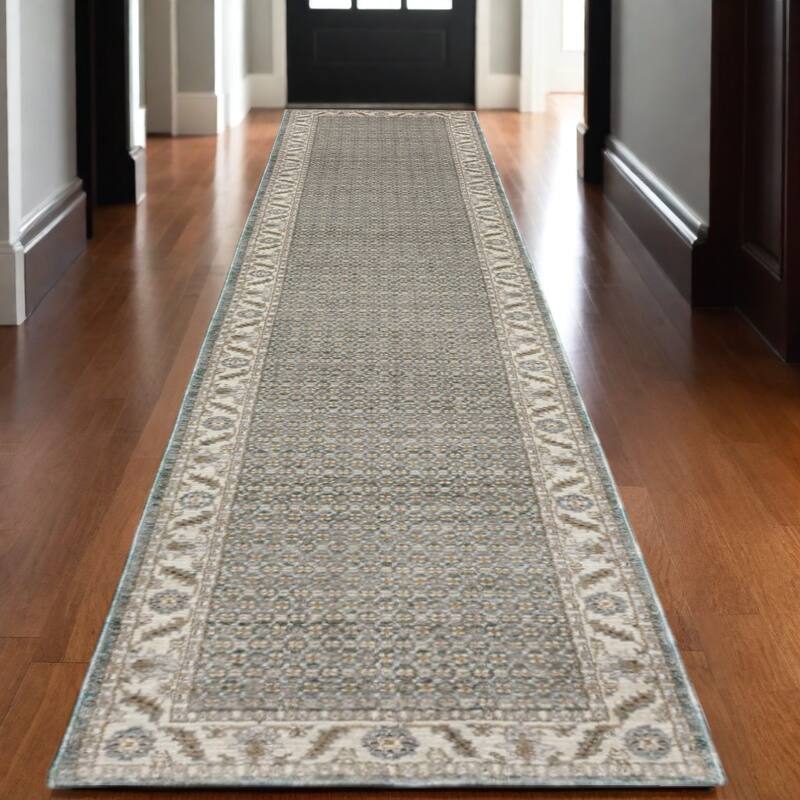 HomeRootsOriental Traditional Rectangle Area Rug - 143.7' X '29.92' X '0.55