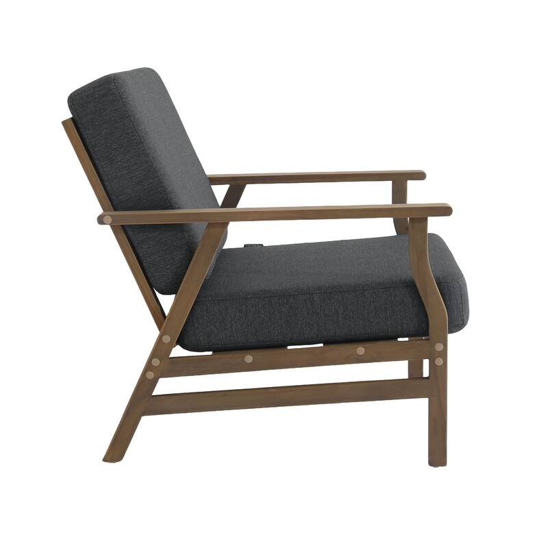 3-piece Cushioned Outdoor Club Chiars With Side Table