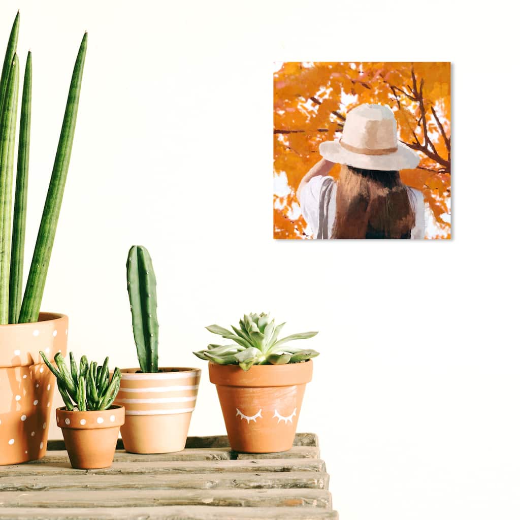 Wynwood Studio Canvas Fashion and Glam Fall Leaves Orange and Light Orange Modern & Contemporary Wall Art Canvas Print