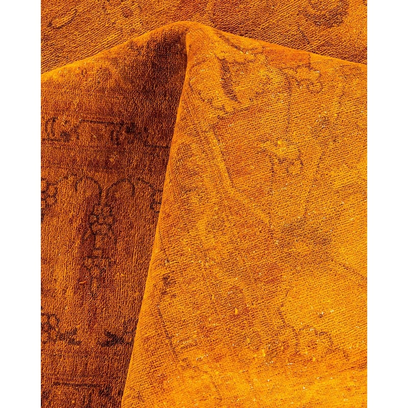 Fine Vibrance, One-of-a-Kind Hand-Knotted Area Rug - Orange, 10' 2" x 13' 10" - 10' 2" x 13' 10"