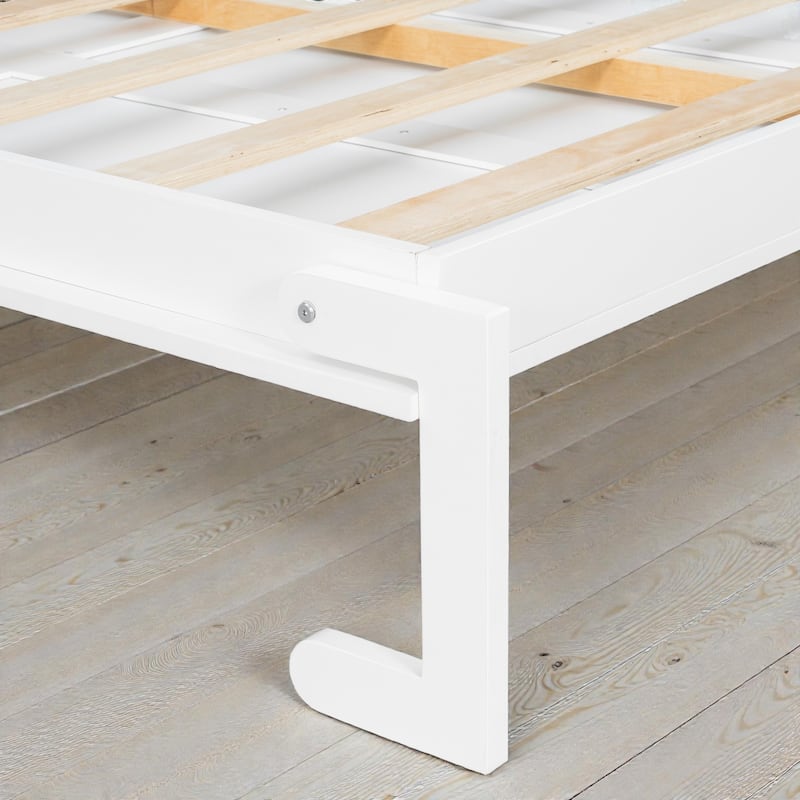 Queen Size Murphy Bed Wall Bed with Storage Shelves, Space-Saving Fold Down Bed Cabinet, MDF and Plywood Frame