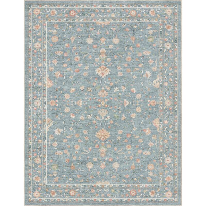 Well Woven Apollo Serapi Yazd Traditioal Floral Flat-Weave Area Rug