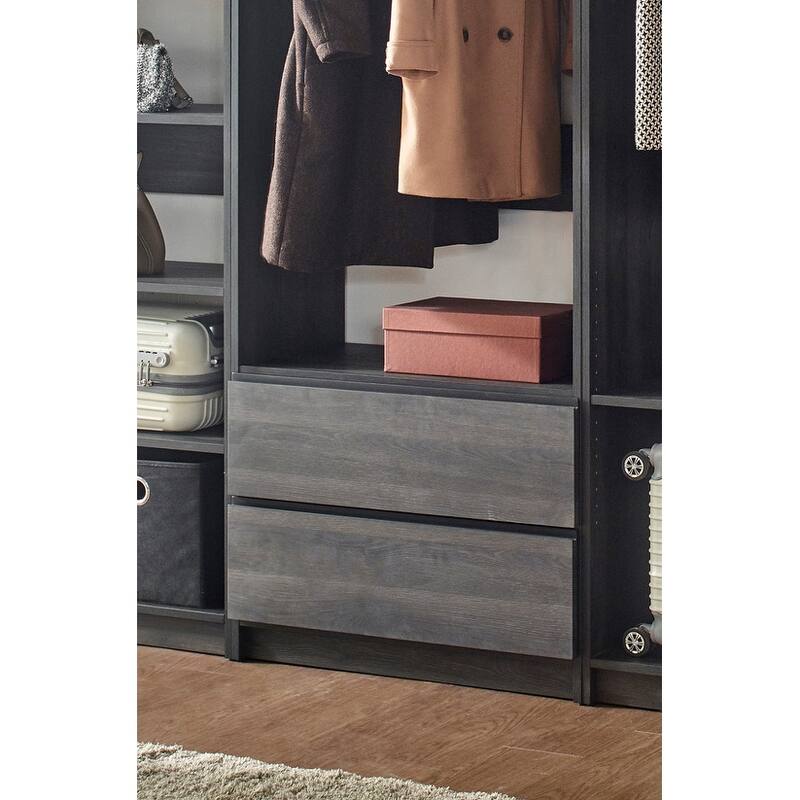 Prosper Gray Freestanding Walk in Wood Closet System