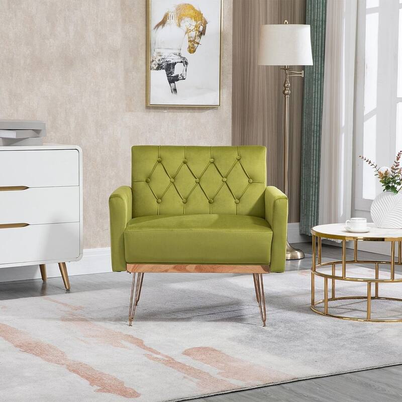 Modern Upholstered Velvet Accent Chair