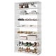 preview thumbnail 8 of 11, 9-Tier Wood Shoe Storage Rack with Acrylic Side for Entryway