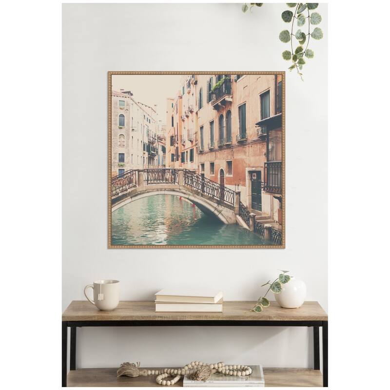 Kate and Laurel Sylvie Wandering The Streets of Venice Framed Canvas by Laura Evans