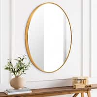 SeekElegant 12 inch Round Wall Mirror, Black Round Convex Mirror, Small Circle Mirror with Metal Frame, Rustic Decorative Wall Mounted Mirror for