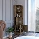 preview thumbnail 19 of 36, TUHOME Syrah Space Efficient Corner Bar Cabinet with 2-Doors