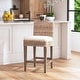 preview thumbnail 5 of 9, Duvall Grey Washed Rattan Cushioned Stool by East at Main Counter Height