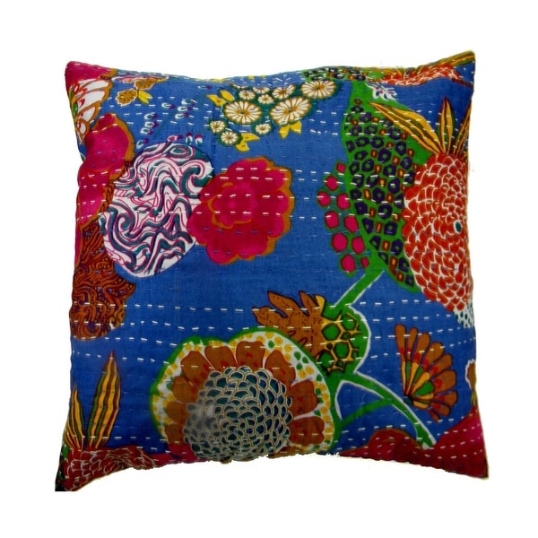 kantha throw pillows
