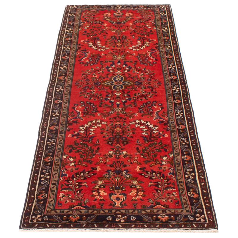ECARPETGALLERY Hand-knotted Andelz Red Wool Rug - 3'7 x 10'5