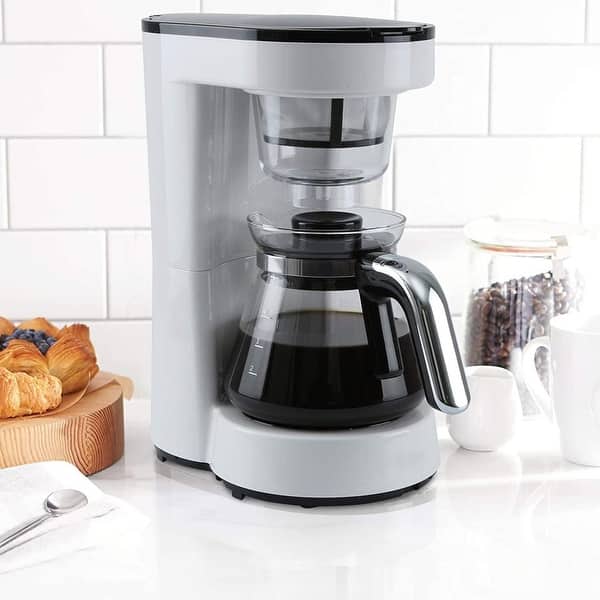 5 Cups Small Drip Coffee Maker with Reusable Filter Coffee Pot - Bed Bath &  Beyond - 35569107