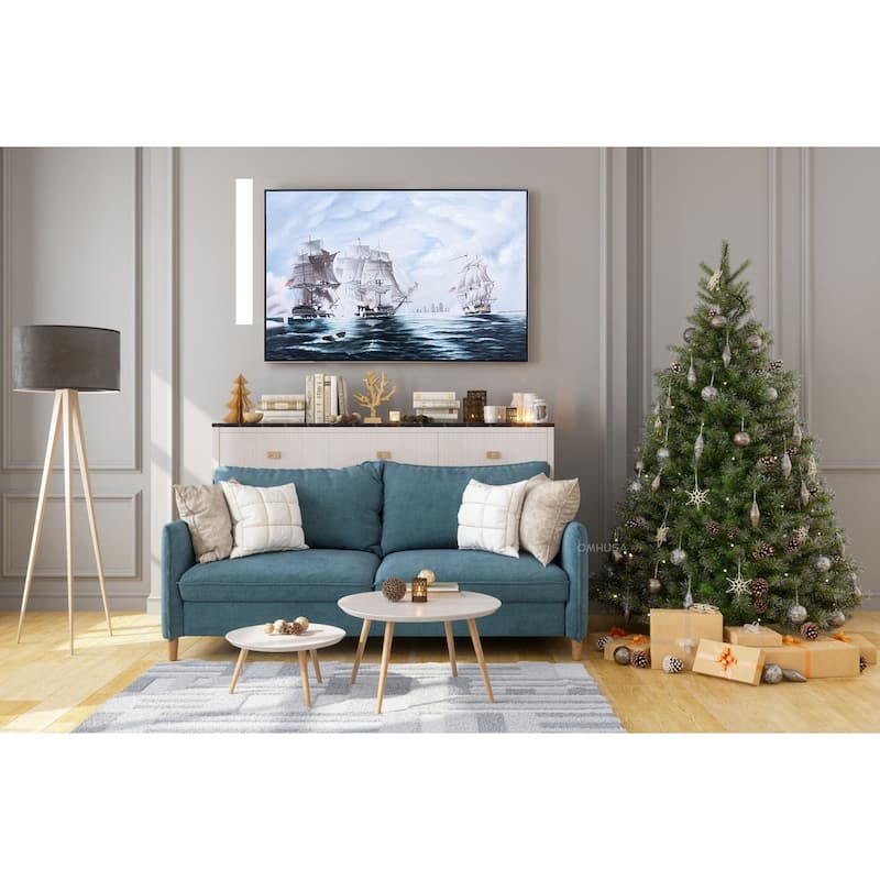 The Battle of Flamborough Head - Canvas Painting - Wood - Black