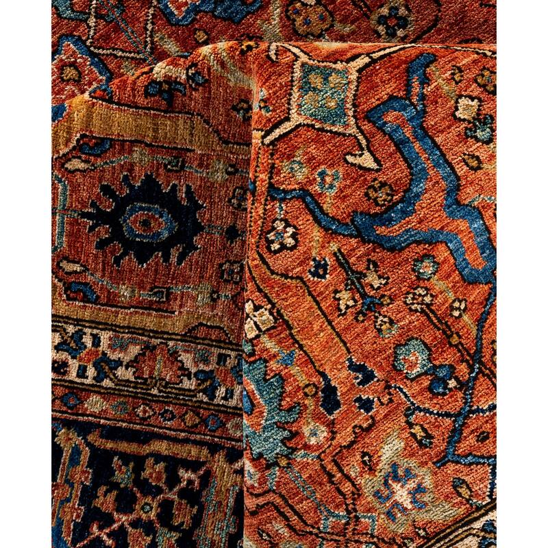 Serapi One-of-a-Kind Hand-Knotted Area Rug - Red - 9' 2" x 12' 2"