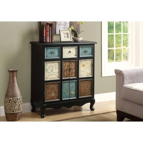 Shop Monarch Specialties I 3893 36 Inch Tall Bombay Storage Chest With 3 Drawers And Black Overstock 19509147
