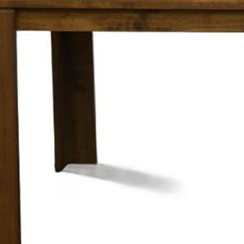 HomeRoots 63" Walnut Solid Wood Dining Table - 63.00 in. x 29.50 in. x 35.40 in.