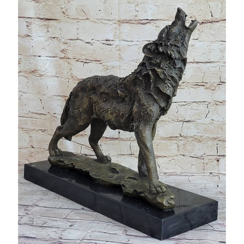 Imitative Wolf DireImitative wolf Bronze Statue Sculpture Figure Antoine Barye Art 13.5 Inches X 15 Inches