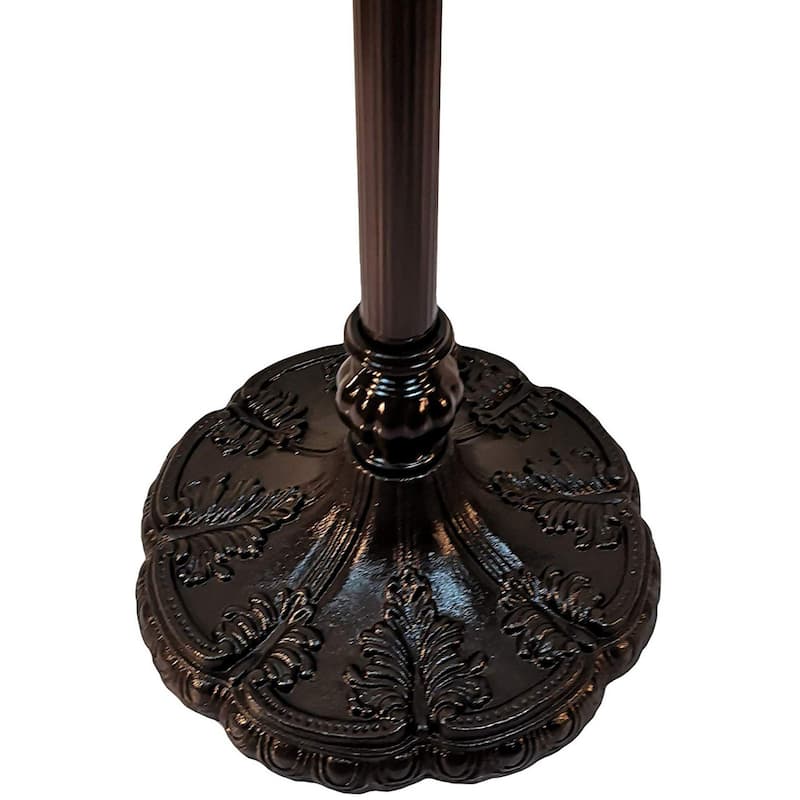 Tiffany Style Floor Lamp Jeweled Torchiere 72" Tall Stained Glass White Stains Bedroom Reading Gift AM1119FL14B Amora Lighting