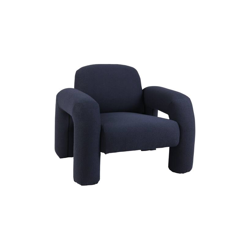Chenille Fabric Upholstered Chair - 35.63"L x 31.88"W x 29.5"H