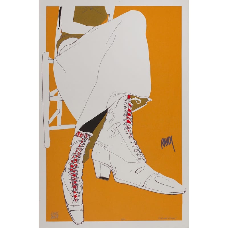 Novica Handmade Lace-Up Boots Mexico Signed Numbered Silkscreen Print ...