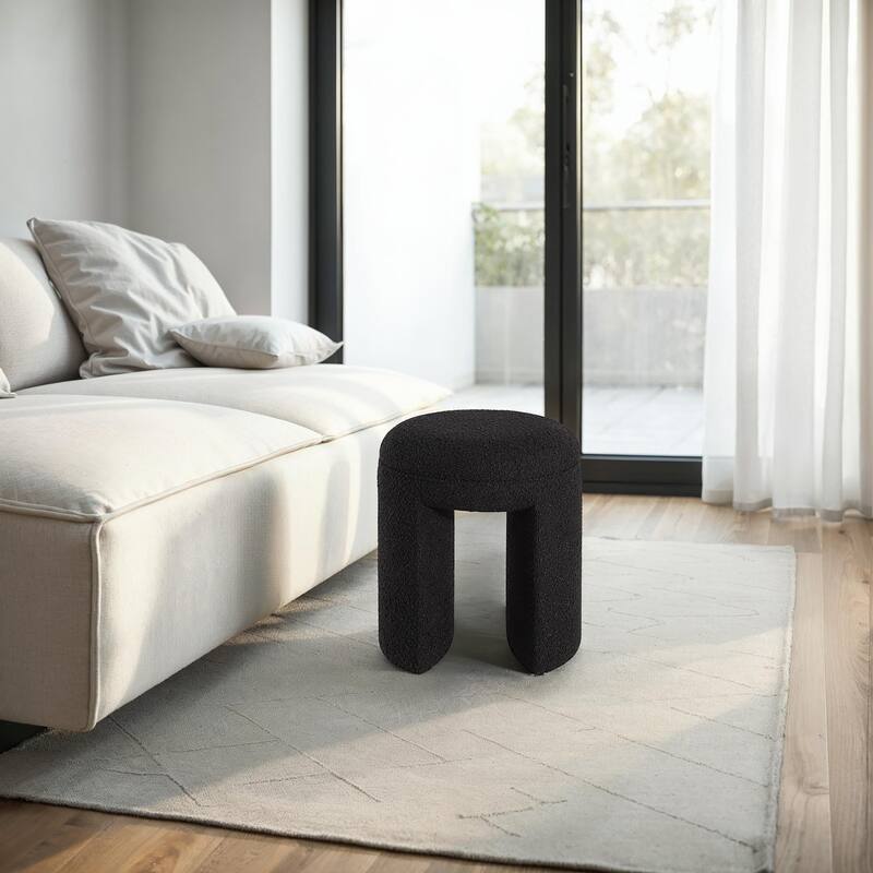 Amrah 16.93" Height Stool, Black