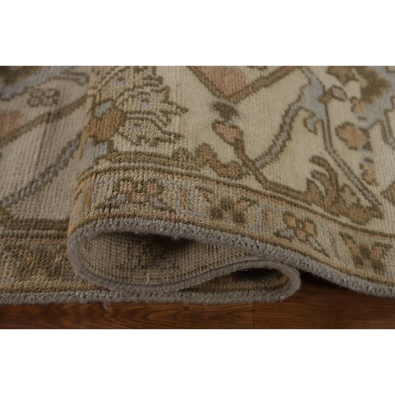 Oushak Oriental Area Rug Hand-Knotted Wool Carpet - 9'0"x 11'10"