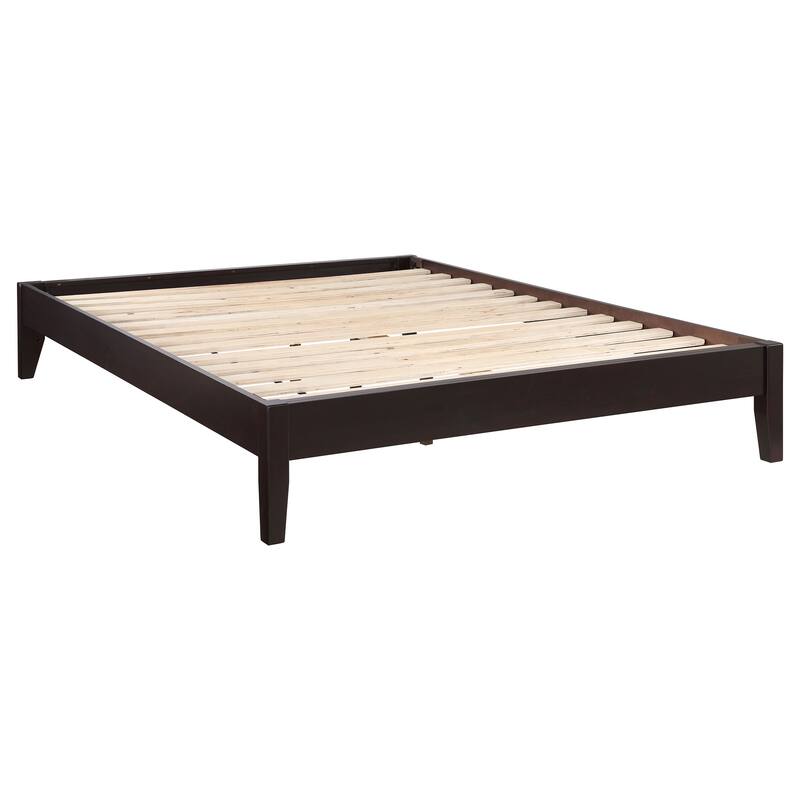 Eastern King Platform Bed in Cappuccino Finish with Slat Kit