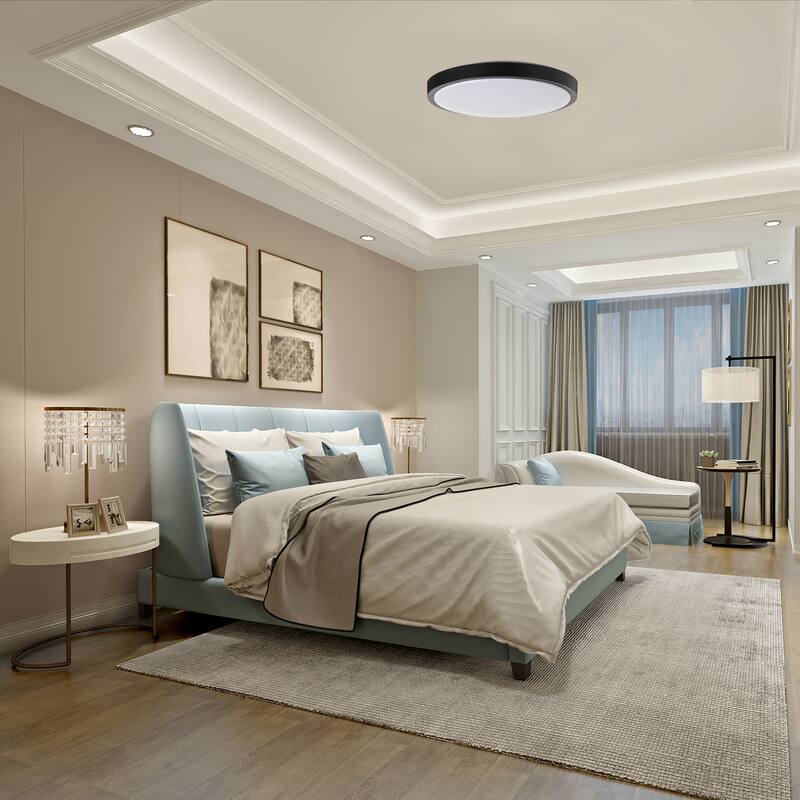 Round LED Ceiling Light Fixture Flush Mount 6500K Cool Daylight Energy