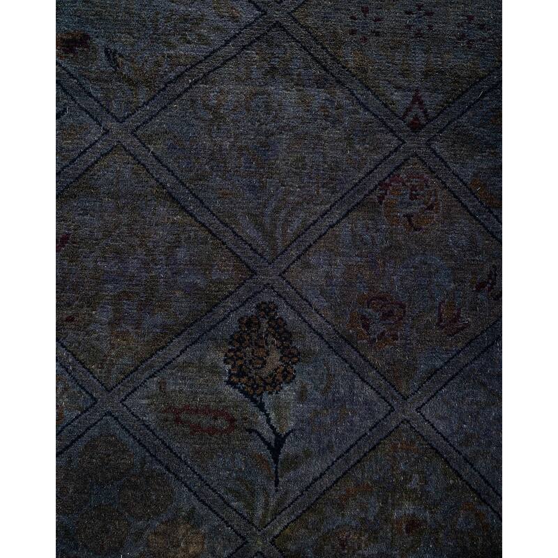 Fine Vibrance, One-of-a-Kind Hand-Knotted Runner Rug - Brown, 3' 1" x 7' 10" - 3' 1" x 7' 10"