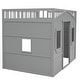 preview thumbnail 16 of 22, Full Size House Loft Bed With Ladder-Gray N/A