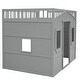preview thumbnail 34 of 56, Full Size Solid Wood House Loft Bed with Ladder