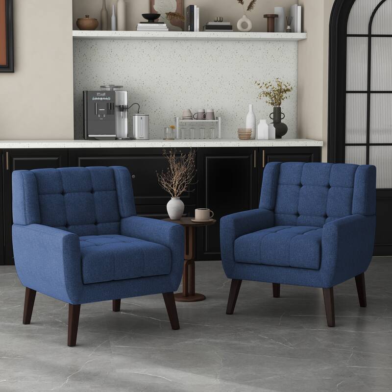 Set of 2 Tufted Upholstered Accent Armchair