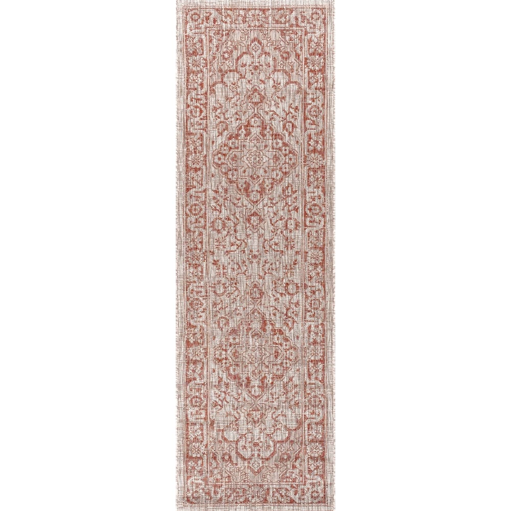 JONATHAN Y Palazzo Boho Medallion Textured Weave Indoor/Outdoor Area Rug