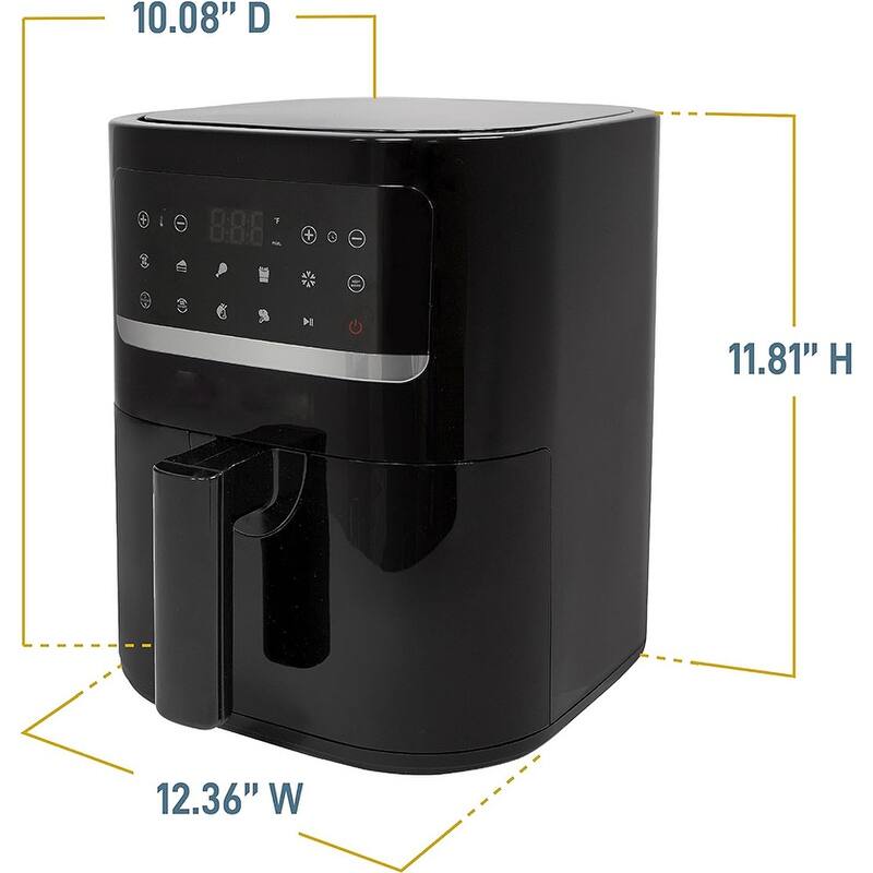 Compact Air Fryer 5Quart Capacity with Digital Controls,Black Bed