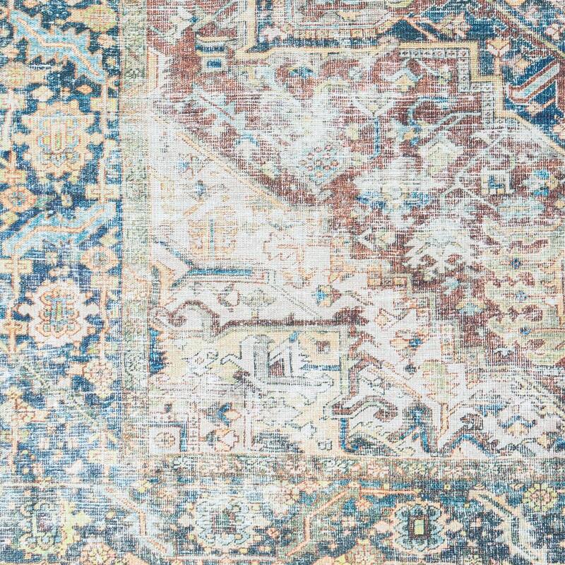 Livabliss Ikaia Traditional Medallion Machine Washable Area Rug