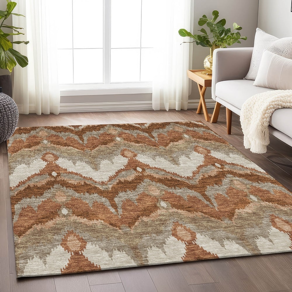 Premium Washable Super Soft Modern Ikat Mayfield Rug