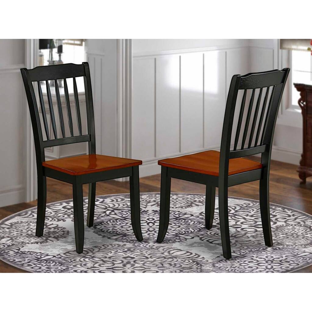 Round Pedestal Dining Set - Solid Wood Table & Chairs - Small Kitchen Diner