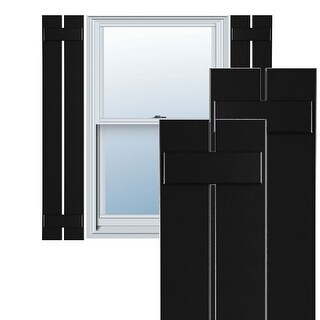 Two Picture Paper Shutter True Fit PVC Two Board Spaced Board-n-Batten Shutters - Bed Bath ...