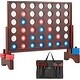 preview thumbnail 1 of 3, Giant Wooden 4 in A Row Game - Fun Indoor and Outdoor Board Game for Teens Teens