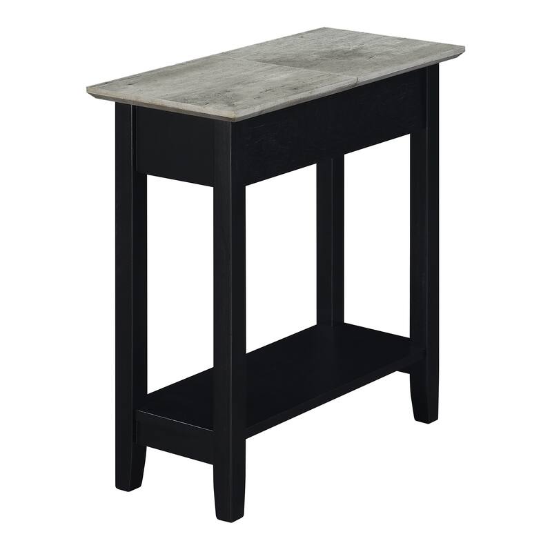 Convenience Concepts American Heritage Flip Top End Table with Shelf