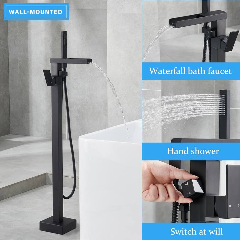 Single-Handle Freestanding Tub Faucet Mount Tub Faucet Bathtub Filler