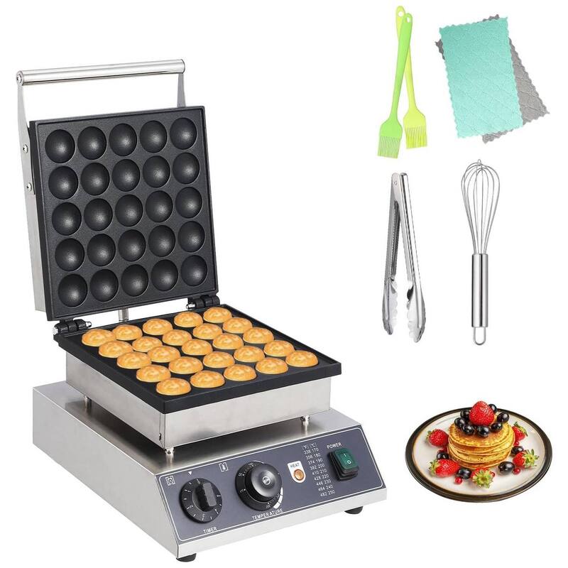 Commercial Electric Mini Muffin Maker, Pancakes Maker Machine - Renovate 25 Round 1.8inch/4.5cm
