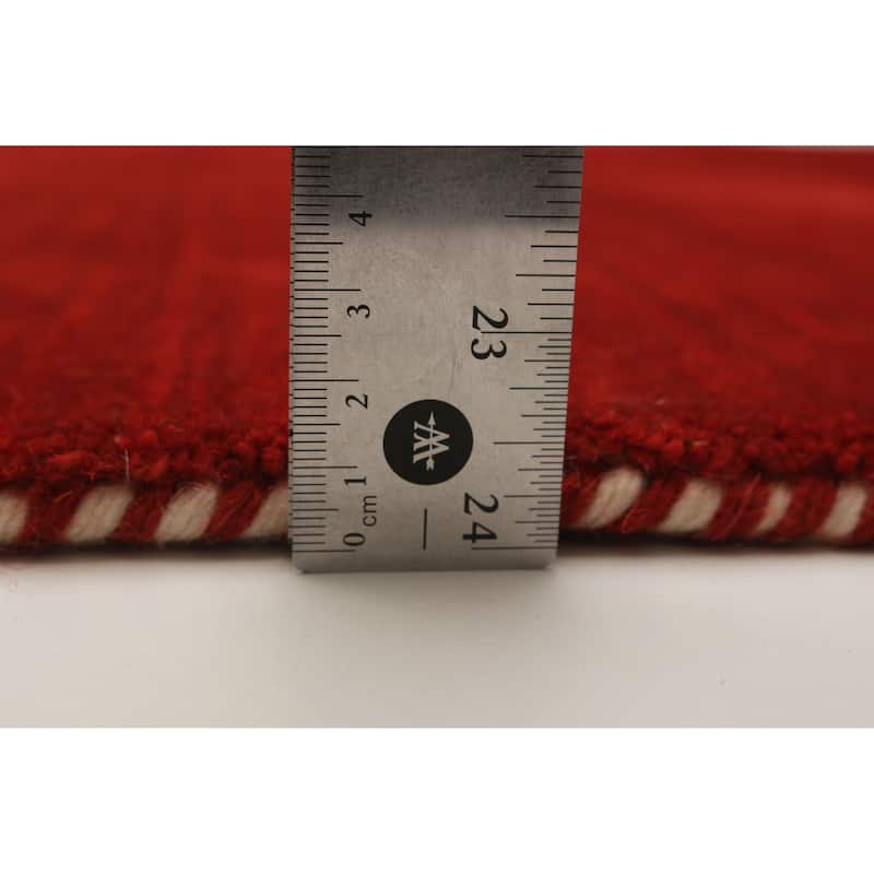 Kashkuli Gabbeh Red Rug 2'6" x 6'8" - 2'6 x 6'8