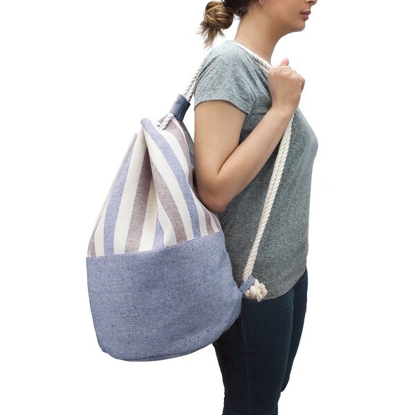 canvas beach backpack