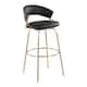 Option Black Faux Leather/Gold Metal