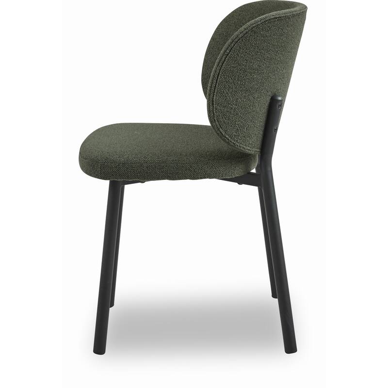Rye Studio Boucle Chairs with Black Steel Legs, Set of 2