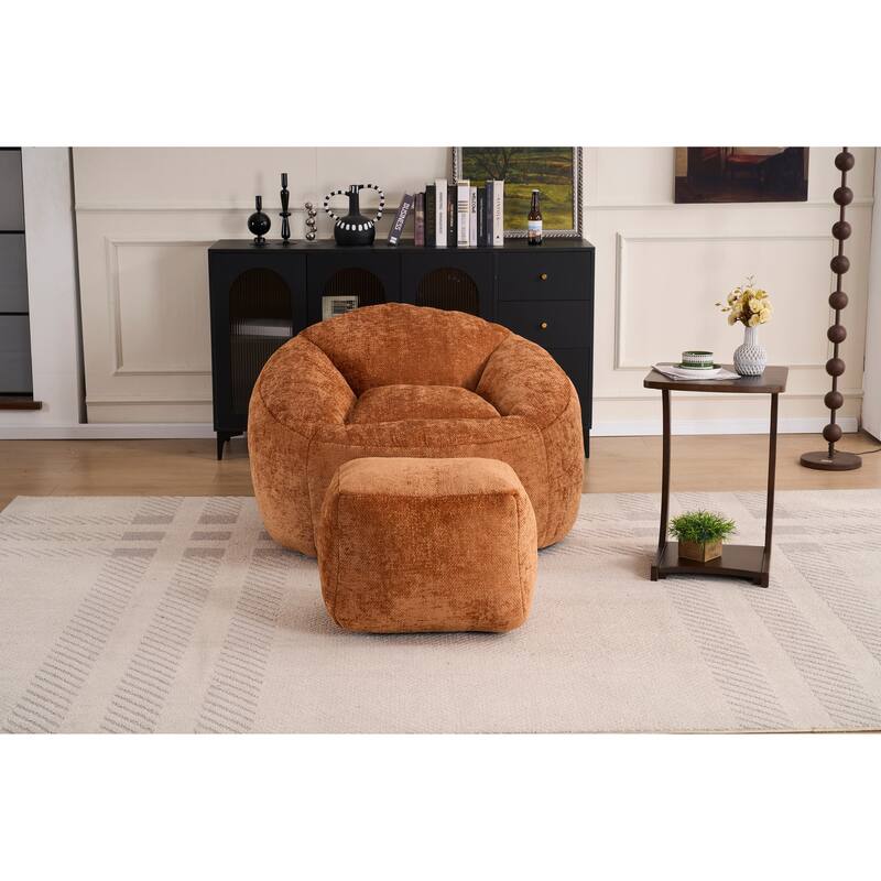Chenille Oversized Lounger Bean Bag Chair