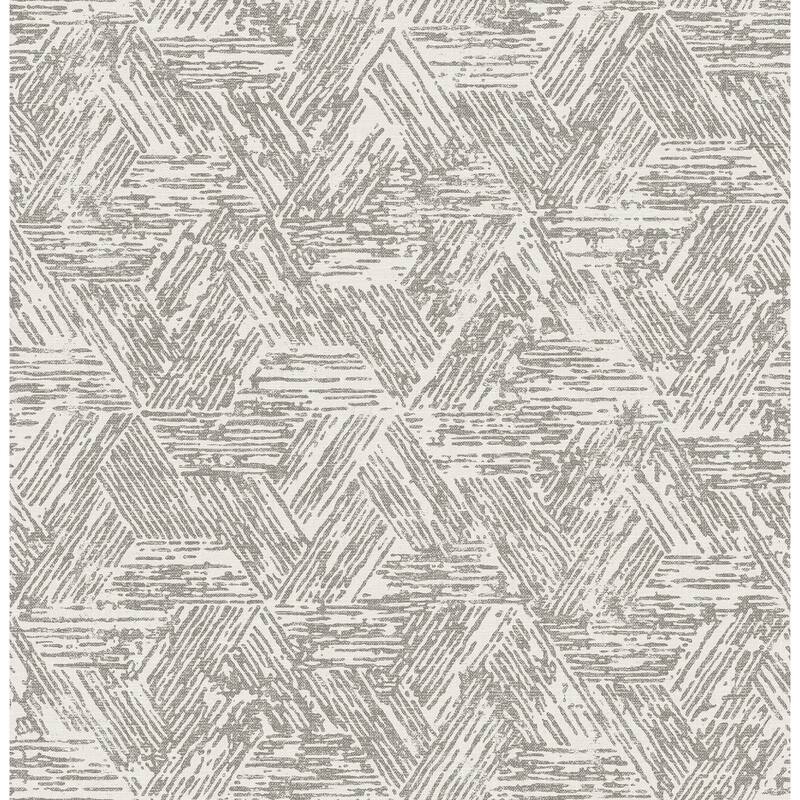 A-Street Prints Retreat Charcoal Quilted Geometric Wallpaper