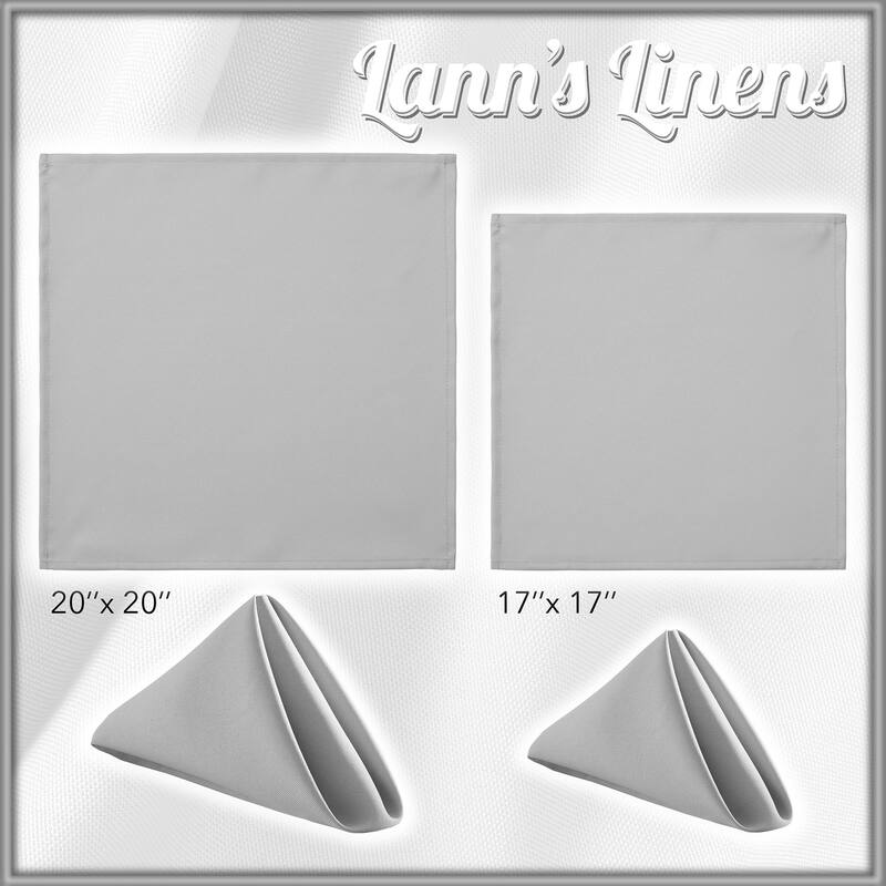 12 Pack 17 Inch Polyester Cloth Dinner Napkins for Party Restaurant