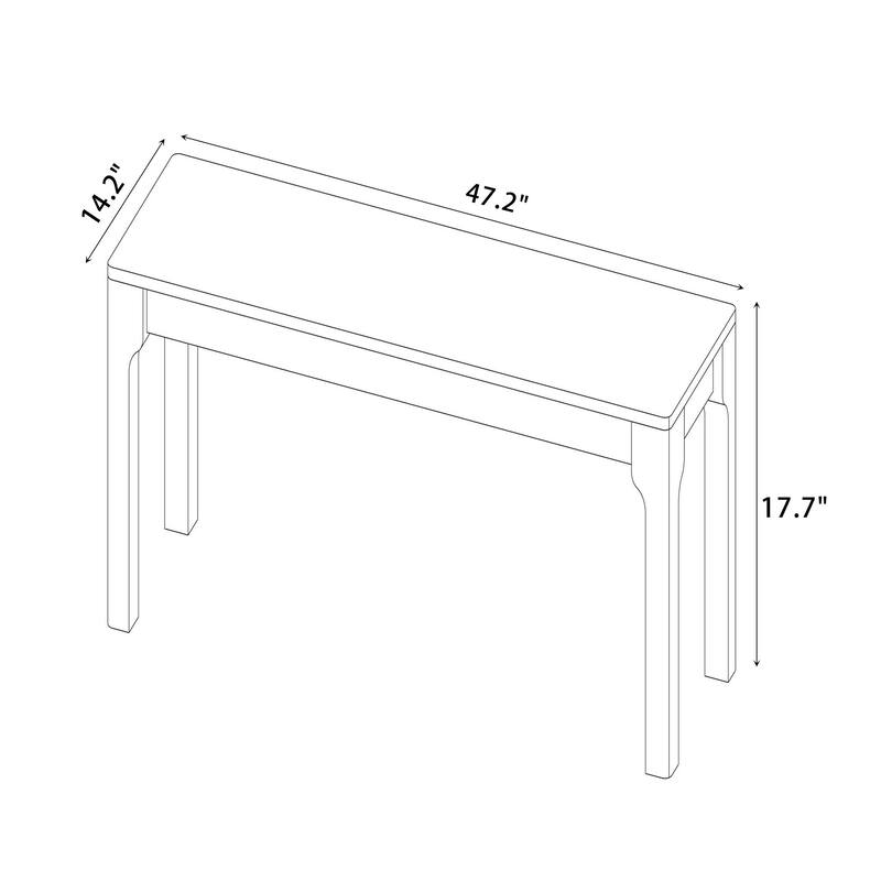 Solid Wood Dining Bench Entryway Bench Farmhouse Kitchen Table Bench